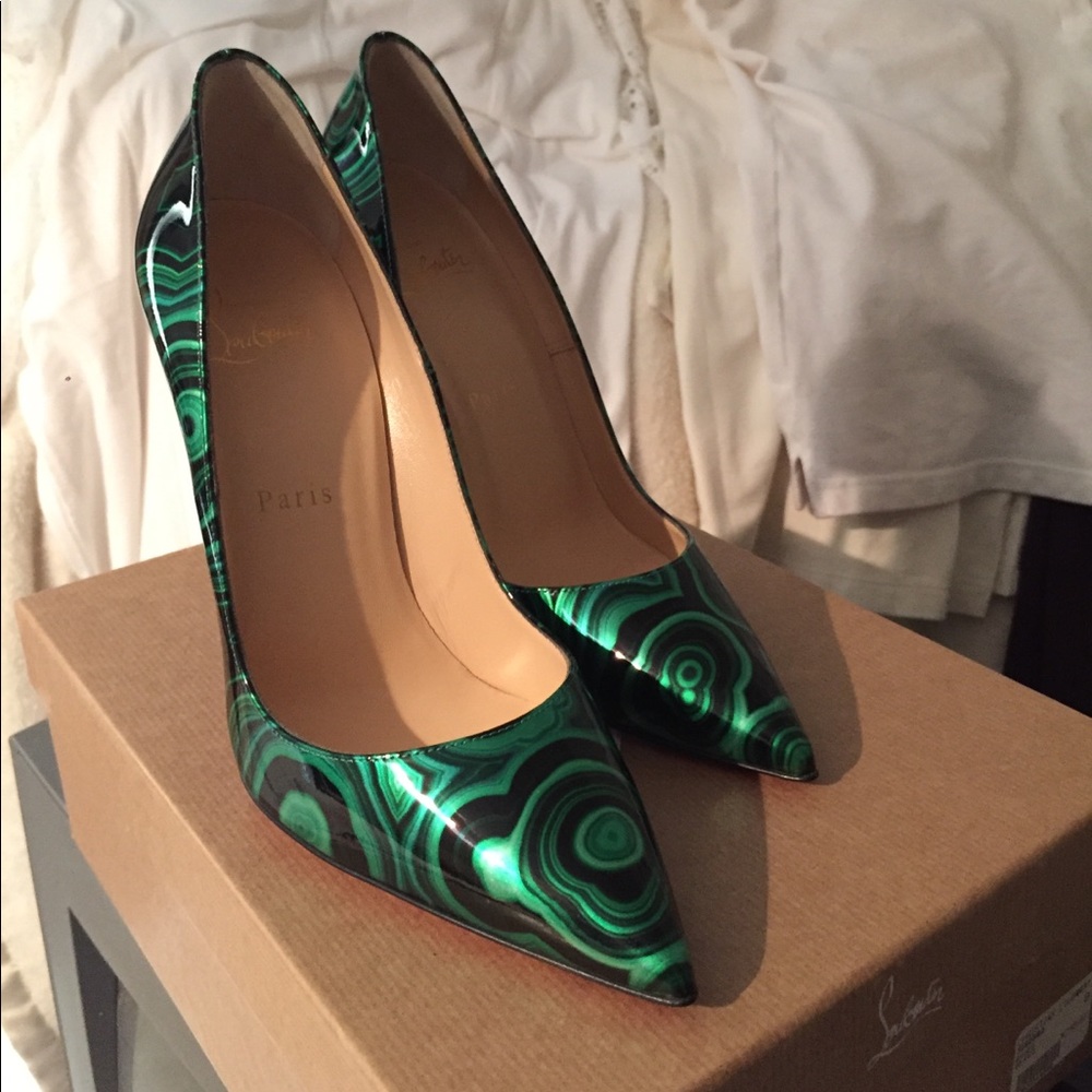 (SOLD) Green malachite Christian Louboutin